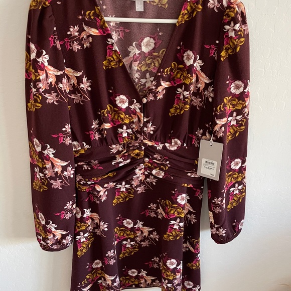 NEW Chelsea 28 Floral Long Sleeve Mini Dress - Picture 4 of 5